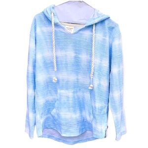 NEW Light blue white Lightweight Hoodie Small